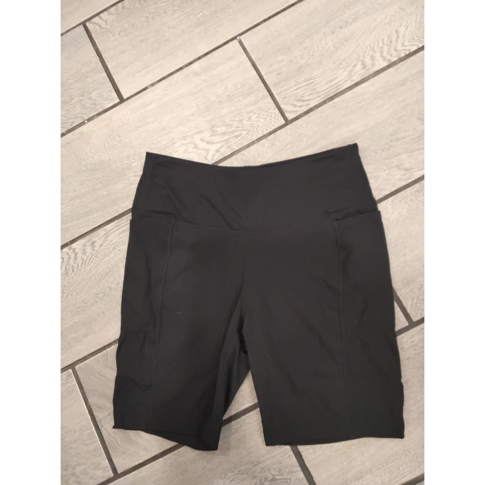 Mondetta Performance Ribbed Black Bike‎ Shorts Size M